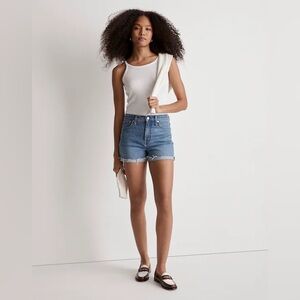 Madewell High-Rise Denim Shorts Distressed 24